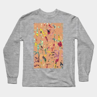 Coral Reef, Hawaiian surf fiber art and digital abstract Long Sleeve T-Shirt